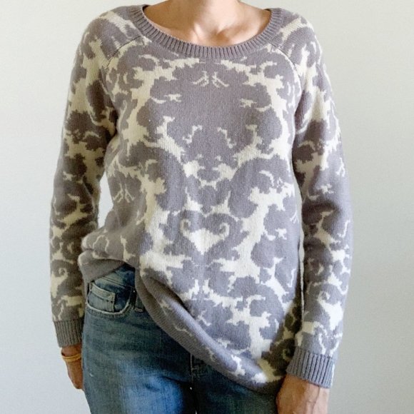 Willow & Clay Damasks Sweater Grey & Cream Small - Picture 2 of 8